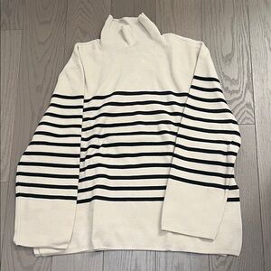 H&M Cream and black striped Sweater